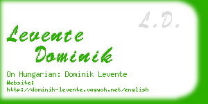 levente dominik business card